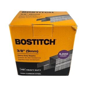 Bostitch 3/8 Inch 9mm Heavy Duty Staples High Carbon Steel 5000 Count SB353/8-5M